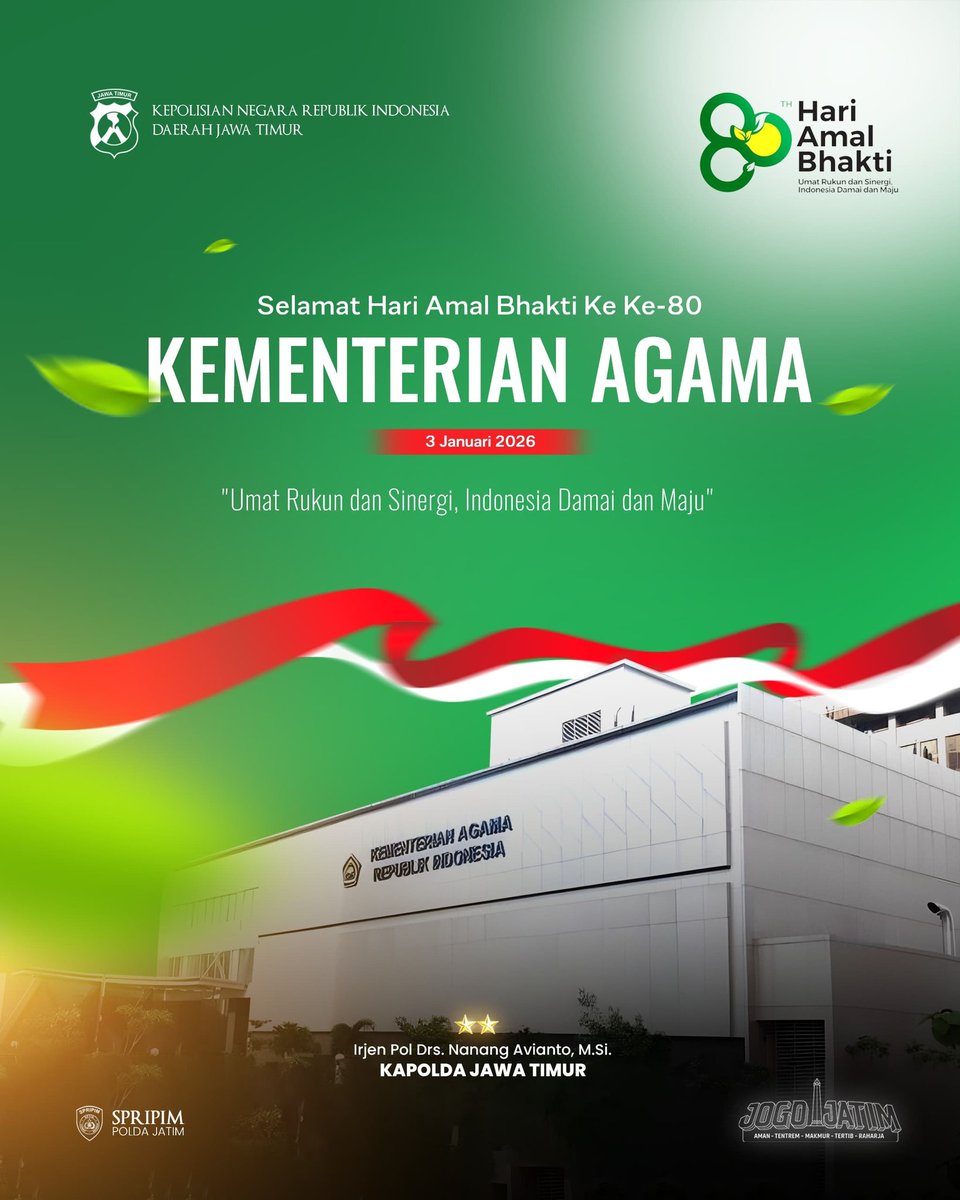 PagelaranHms's tweet photo. SELAMAR HARI AMAL BAKTI KE-80 KEMENTRIAJ AGAMA

"Untuk Rukun dan Sinergi, Indonesia Damai dan Maju"
-03 Januari 2026- https://t.co/xAQVlhJ5Zu