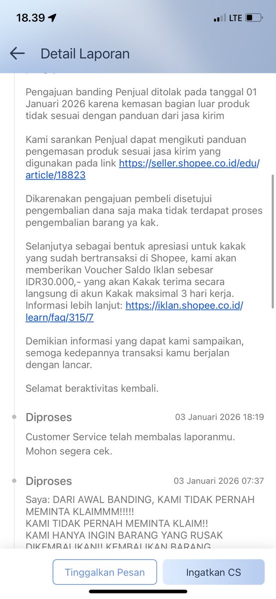 bonibitz's tweet photo. SUNGGUH KEBIJAKAN YANG SANGAT KONYOLL! @ShopeeID 

BARANG MILIK PENJUAL, TAPI TIDAK DIKEMBALIKAN DENGAN ALASAN DISETUJUI SHOPEE!! 

MAKSUD GUA KENAPA LO NGATUR BARANG GUA?!?! INI KAN BARANG PENJUAL

LOGIKANYA, PEMBELI UANGNYA KEMBALI, MAKA PENJUAL BARANGNYA KEMBALI. 

MIKIRLAH! https://t.co/7FjF1TjnVs