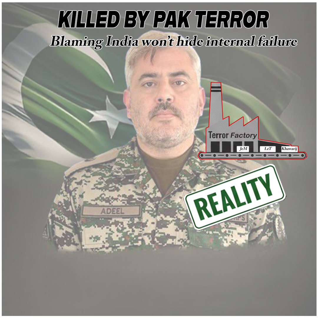 Asif21223's tweet photo. One Pakistani Army officer was killed by home-grown Pak terror, but Pakistan blamed India. Reality: Pakistan’s own terror factory—JeM, LeT, Khawarij—fuels chaos.

#Pakistan #Terrorism #JeM #LeT #TTP #SecurityCrisis https://t.co/S9IYClQodj
