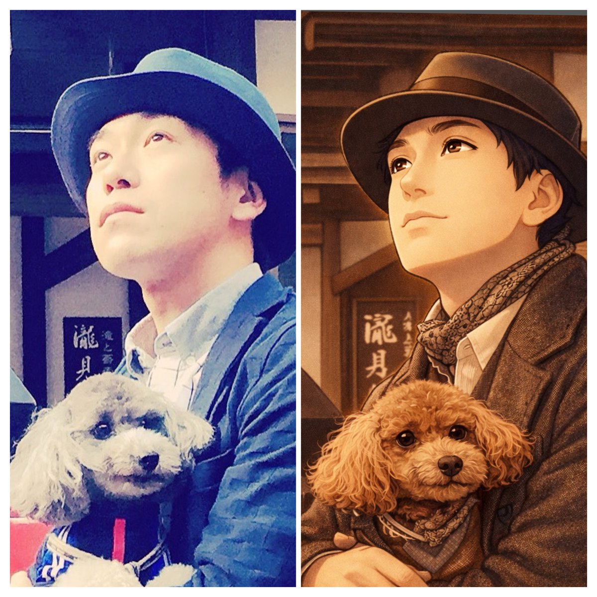 大☺︎吉 12年前の午年🐴に撮った写真をチャッピーにアレンジしてもらうとこう