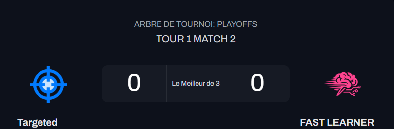 FASTLEARNERVLR's tweet image. Playoffs day !🔥

First match against #Targeted in a BO3🦾