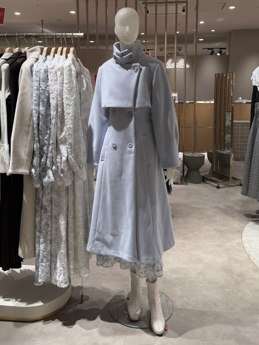 dazzlin【ダズリン】アソートオーバーコート ネイビー ベルト付き