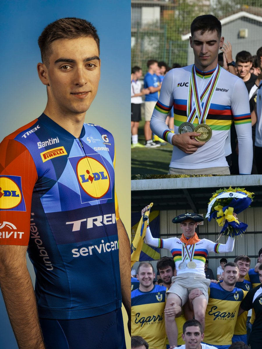 Hace nada estaba fotografiando el homenaje que le hacía su club, el Danena, y ahora luce colores del <a href="/LidlTrek/">Lidl-Trek</a> , mucha suerte en tu nueva etapa <a href="/urkaregiiiii/">Eñaut</a>