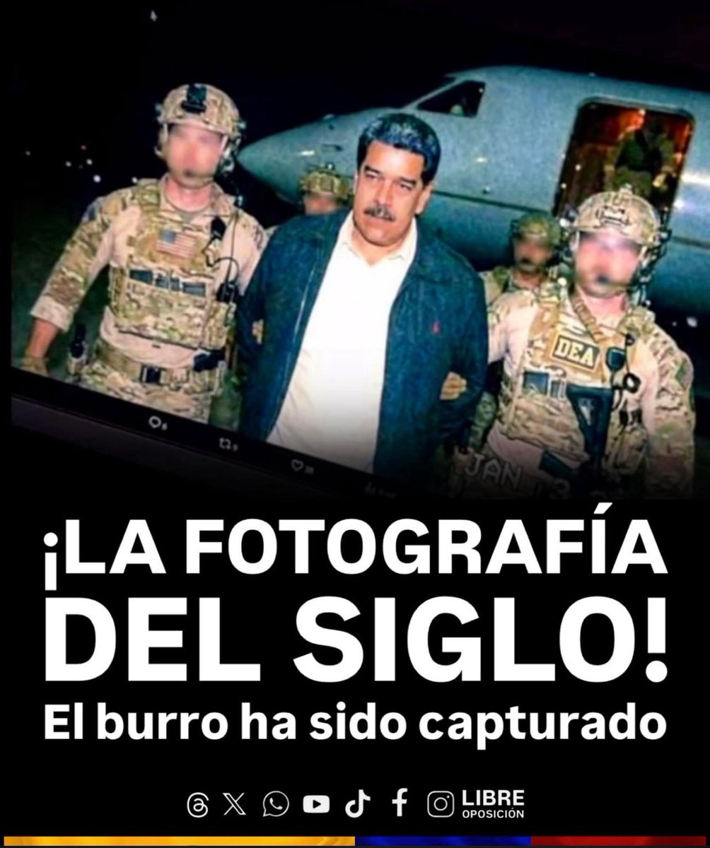 annahmoran88's tweet photo. @AntonioMaestre @MashiRafael Qué bonito es despertar con noticias así 🙌🏼 toda América latina aplaudiendo 👏 obvio menos las ovejas que apoyan a los zurdos delincuentes 
Cuanta satisfacción causa esta imagen 🎊 que bien ha empezado este 2026 https://t.co/o0Bn4f2EnJ