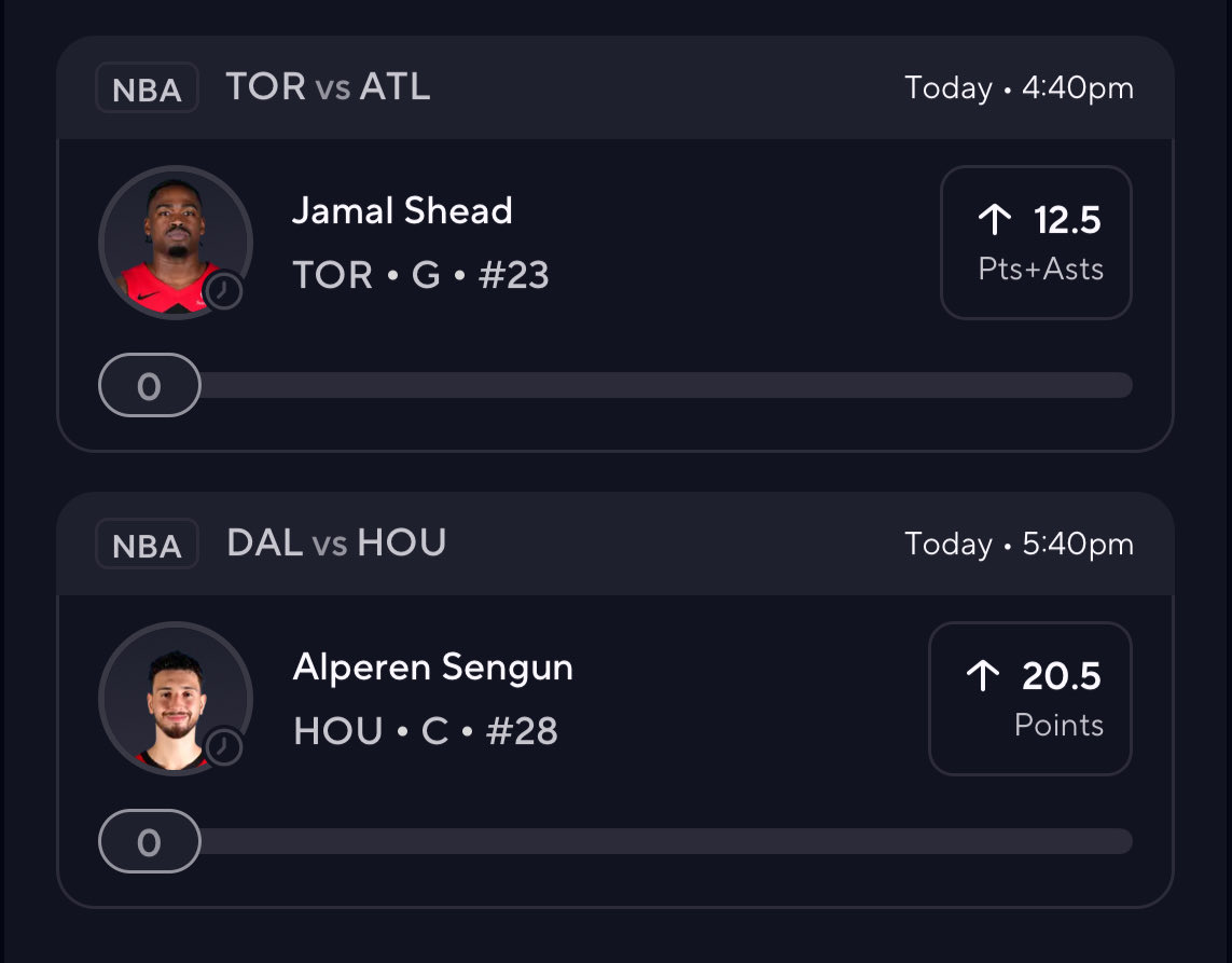 qacePicks's tweet photo. 💎 PropPulse+ | Top Model Leans Today

📍Jamal Shead — Over 12.5 PTS+AST

📍Alperen Sengun — Over 20.5 PTS

 Model-backed. Matchup-aligned.
Automated by PropPulse+

#PropPulse #NBAProps #EVModel #PrizePicks #SportsAnalytics https://t.co/r3zC04HKMd