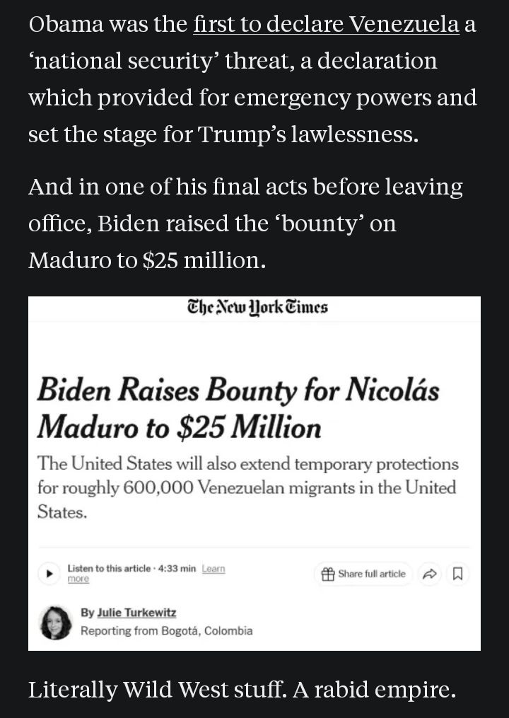 NateB_Panic's tweet image. Never forget Obama and then Biden teed Trump up for the coup against Venezuela. Joint project. Evil empire.