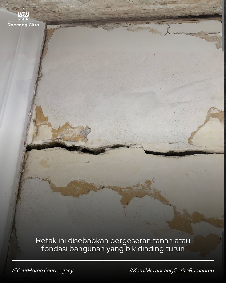 rancangcitra's tweet image. JENIS-JENIS RETAK DINDING

Perhatikan retak dinidngmu, pastikan bukan retak yang bikin bahaya

Konsultasi rumah idamanmu GRATIS hubungi:
Call &amp;amp; WA: (+62)81217872097
Email:rancangcitra3d@gmail.com

#jasadesainrumah #arsitek #dindingrumah #retak