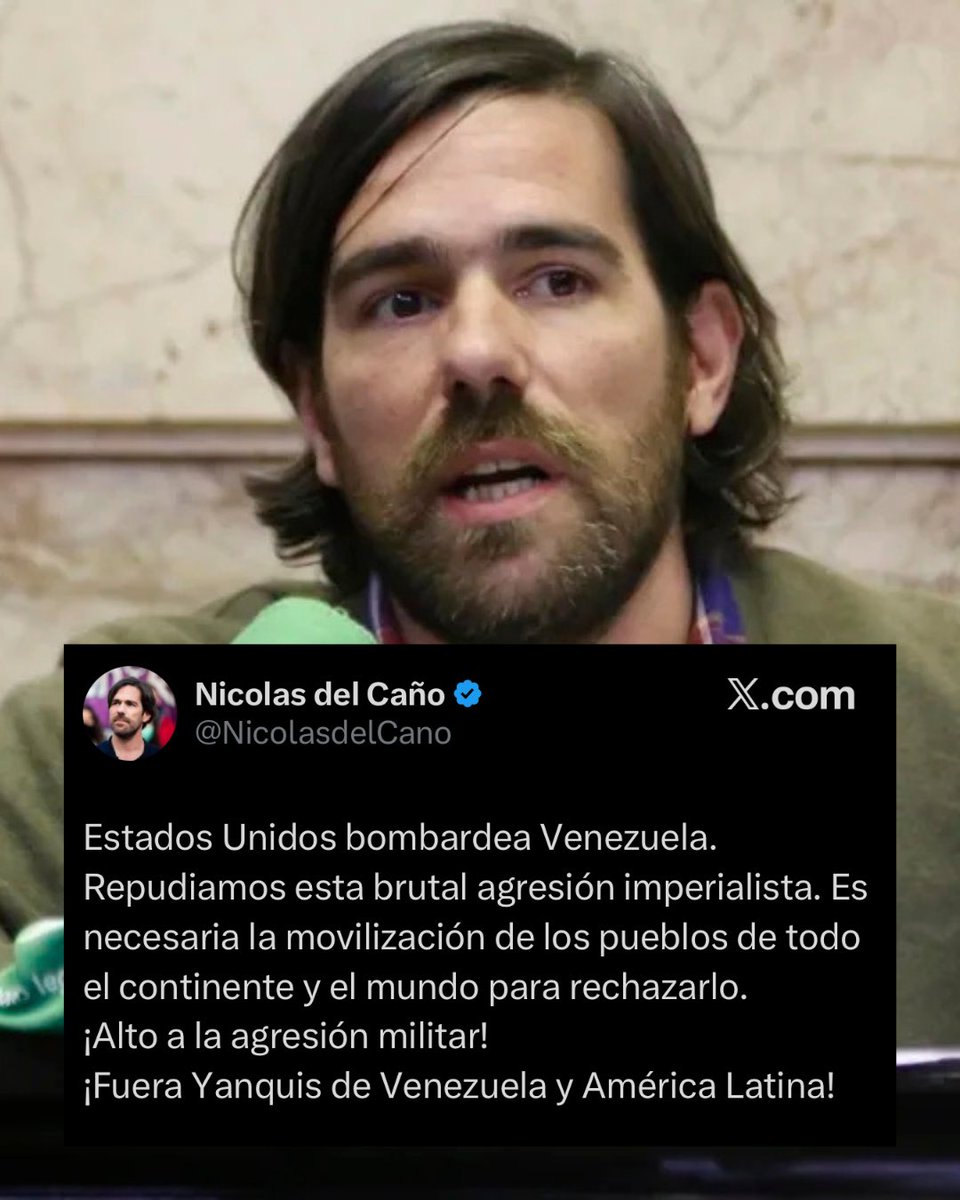 porqueTTarg's tweet image. "Del Caño"

Porque respaldó a Maduro y criticó a Trump: "Es necesaria la movilización de los pueblos de todo el continente y el mundo para rechazarlo".