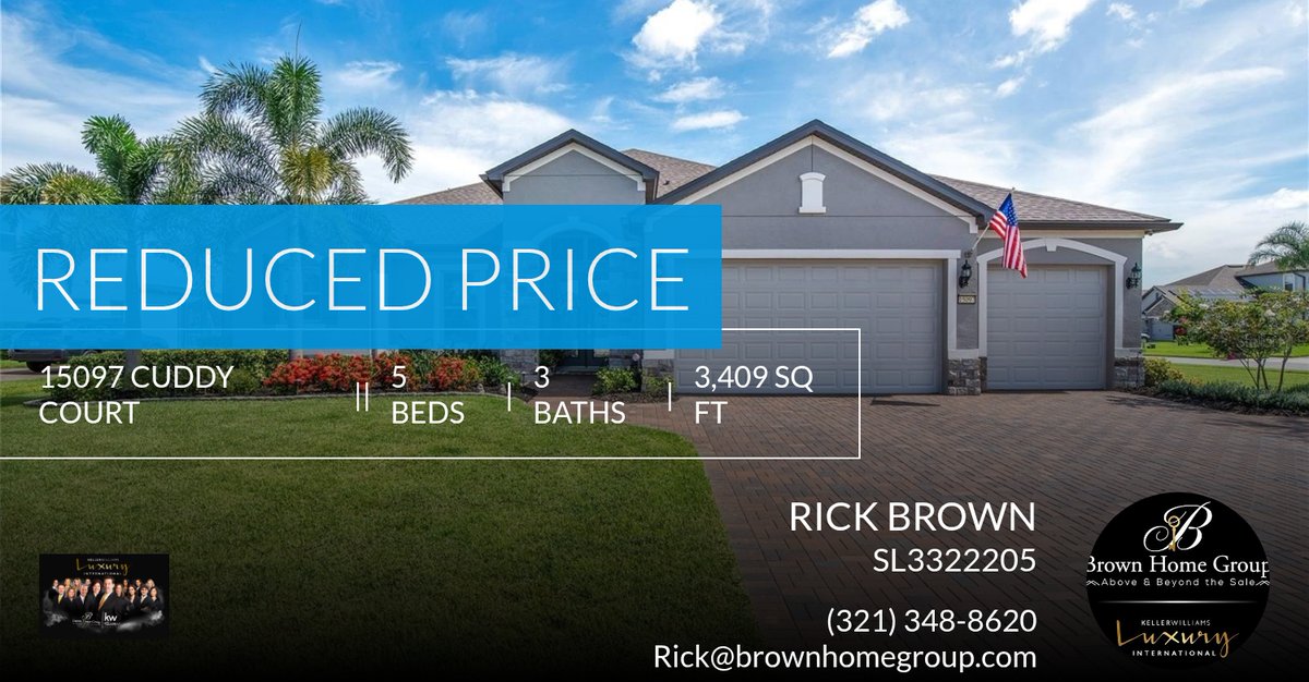 BtheKeyRE's tweet image. 📍 Reduced Price 📍 This recently reduced home at 15097 Cuddy Court in Orlando won't last long, so, don't wait to set up a showing! Reach out here or at (321) 348-8620 for more information!

Thanks,

Rick A. Brown PA, CDPE, CRIS
... homeforsale.at/15097_CUDDY_CO…