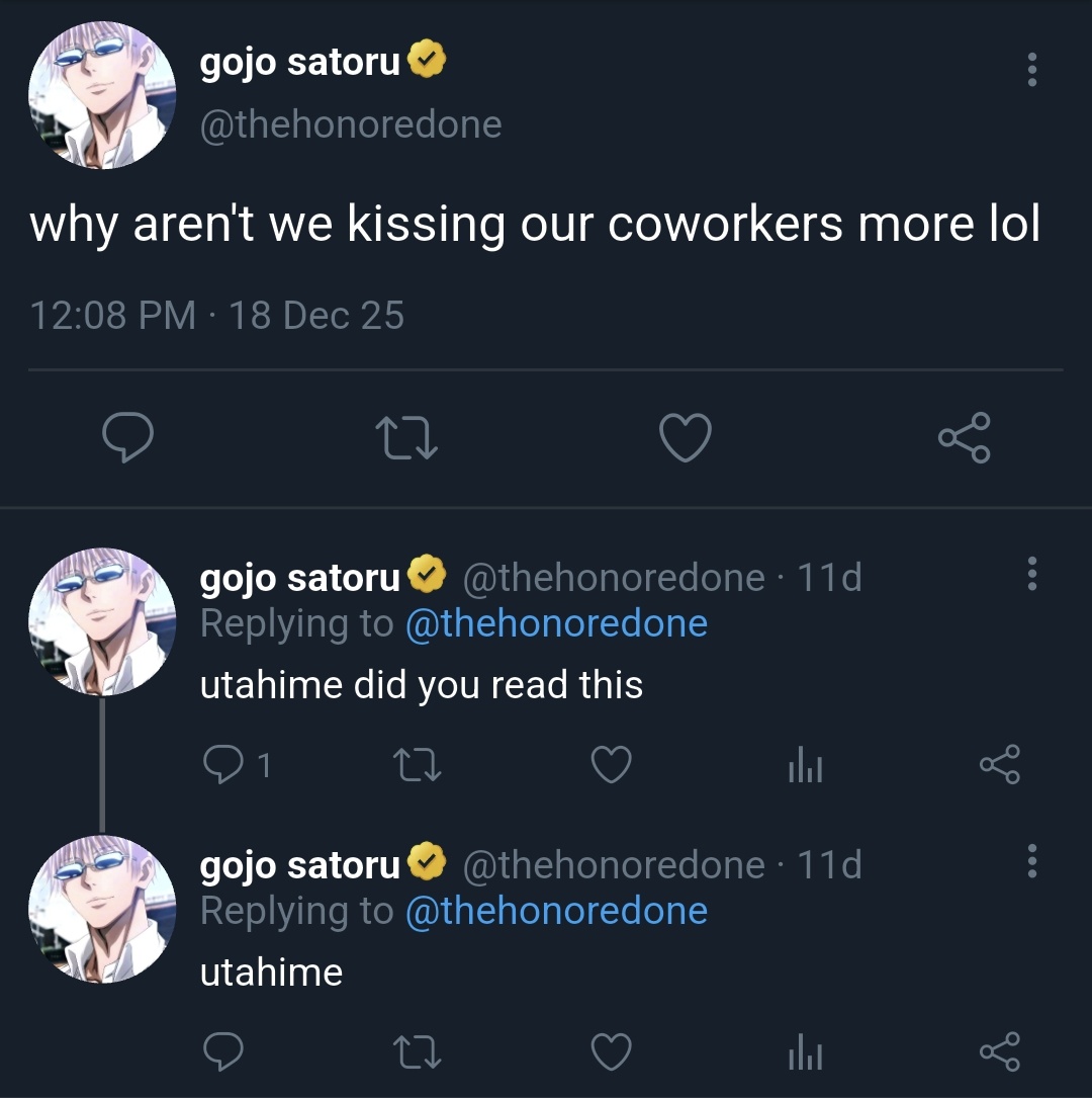 sylvwon's tweet image. #satohime #gojohime #gouta
Utahime👀