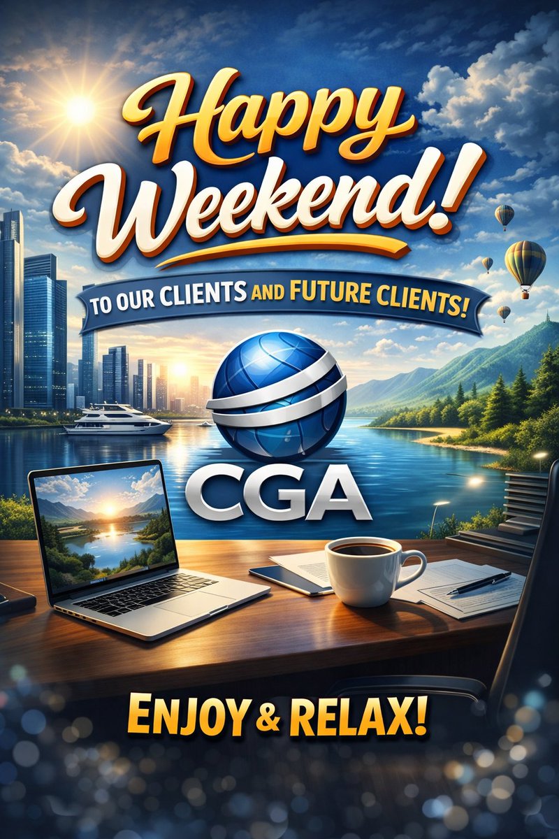 ansley_emerald's tweet photo. Happy Weekend from CGA 🌤️
To our amazing clients and those who’ll be joining us soon, we hope you take this time to reset, recharge, and enjoy the moment.
At CGA, we believe growth is built on balance, clarity, and consistency. We’ll handle the strategy, you enjoy the journey. https://t.co/w9UxckRwc1