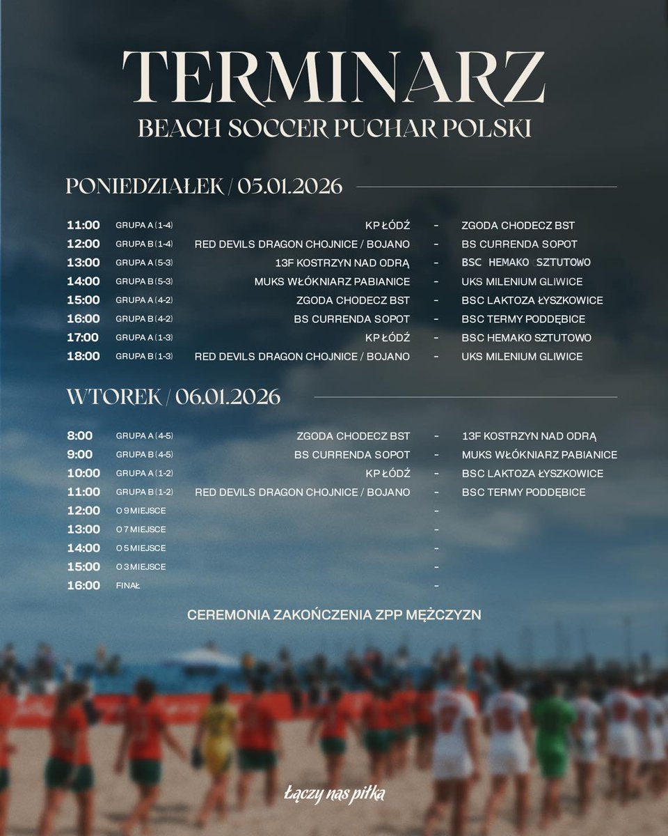 Rozpoczęliśmy Zimowy Puchar Polski w beach soccera
Wyniki na naszych profilach !!!