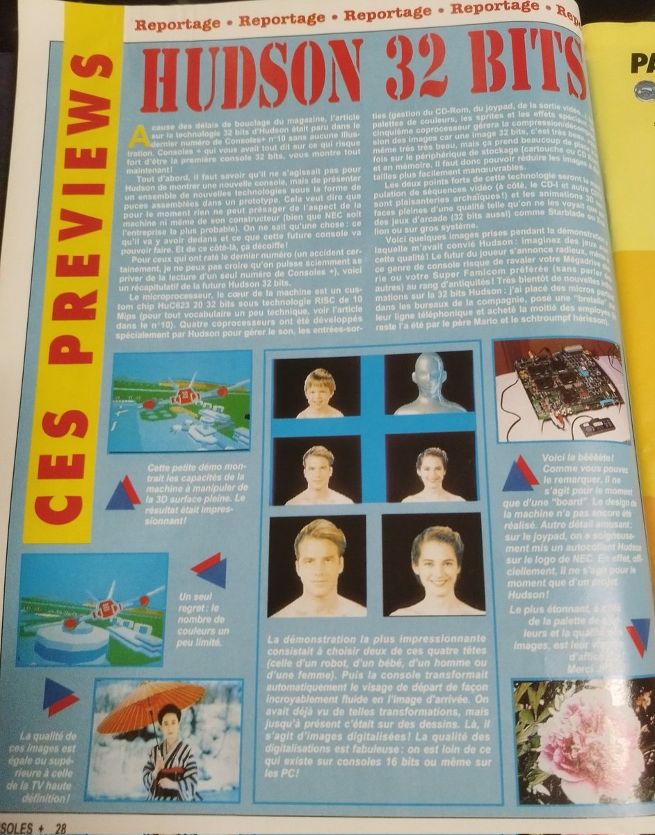 Juillet/Août 1992 consoles+ nous annonce en exclusivité la nouvelle console 32 bits de chez #Hudson. C'est sur qu'elle va casser le marché 😱 La révolution est en marche 
#90s #consolesPlus #PcEngine #pcfx #JeuxVidéo