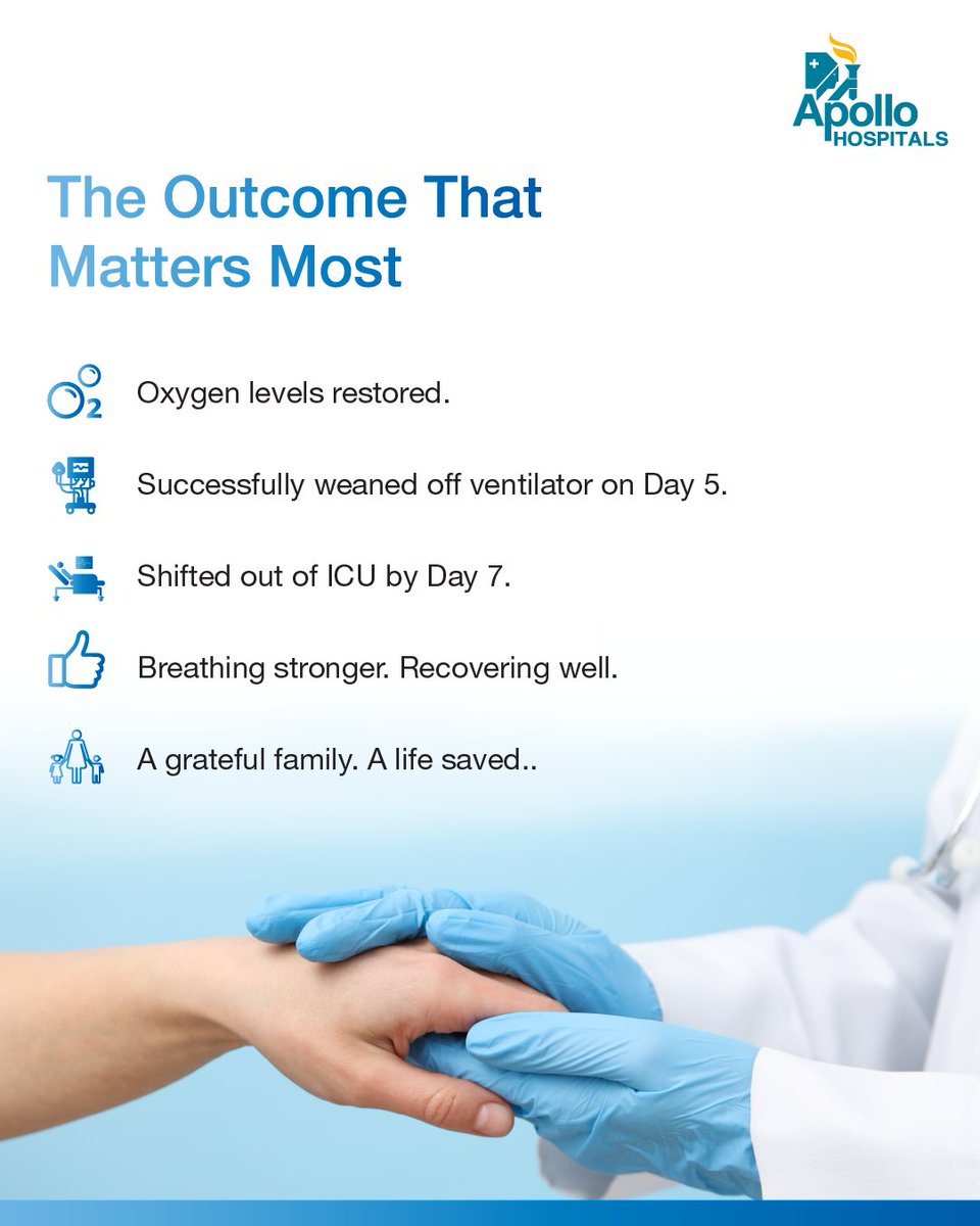 ApolloPune's tweet image. Some battles are fought breath by breath.

From critical emergency intervention to steady recovery — this journey reflects what happens when expertise meets precision, and compassion leads the way.

#ApolloHospitals #Pune #TouchingLives #BeProHealth