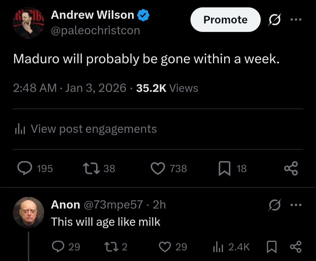 paleochristcon's tweet image. Aged like wine bitch!