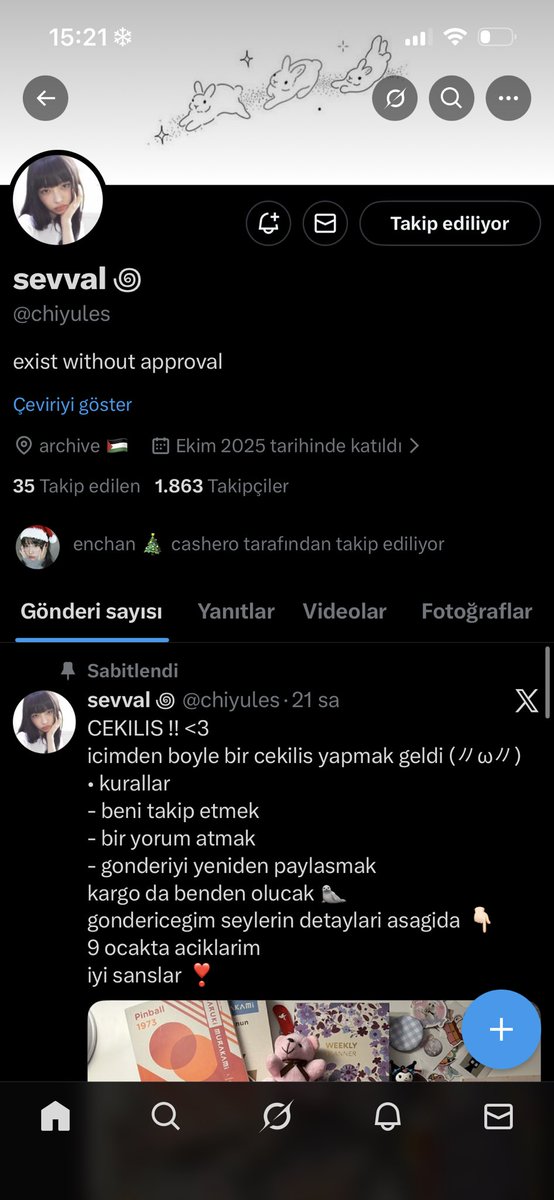 tdoongll's tweet photo. @chiyules çekiliş için thankss https://t.co/FL5ZvKzf06