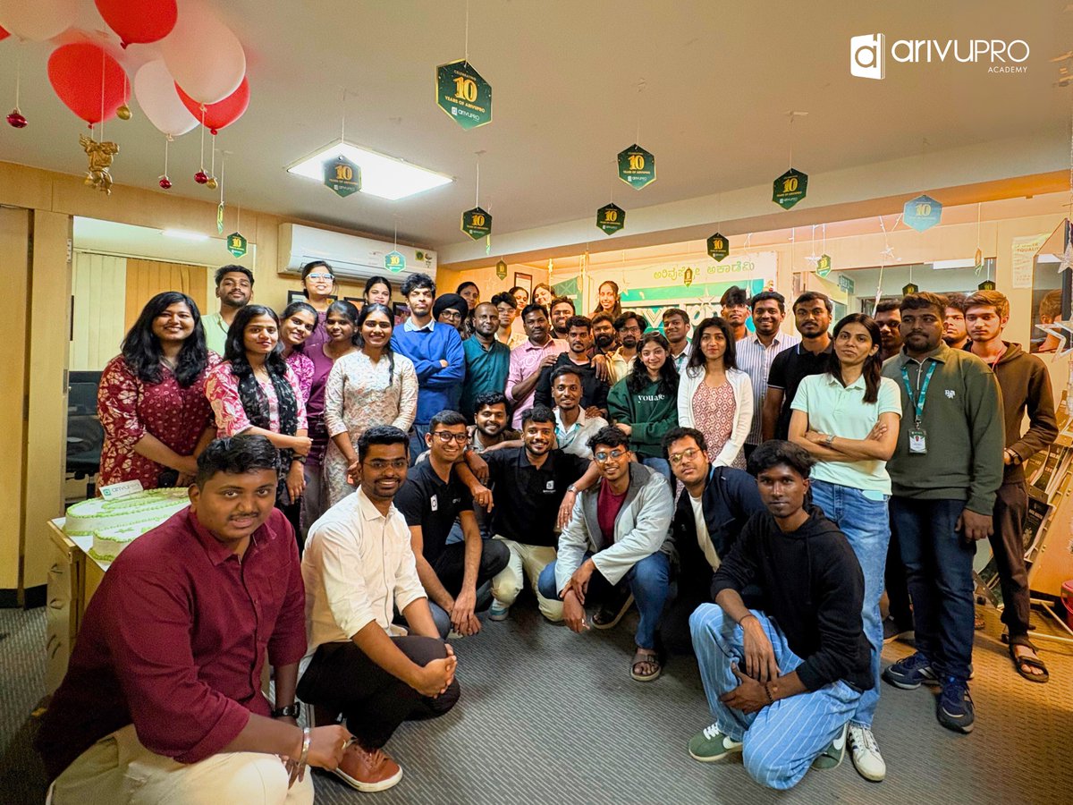 ArivuPro's tweet photo. A sweet moment to celebrate a decade of success 💥

Grateful for everyone who’s been part of this journey - this celebration belongs to you 💚

Celebrating 10 Years of ArivuPro 🎖️ 

#10yearsofarivupro #arivuproacademy #learnwitharivupro #cakecutting #milestonecelebration https://t.co/Zf1vRBeCGe