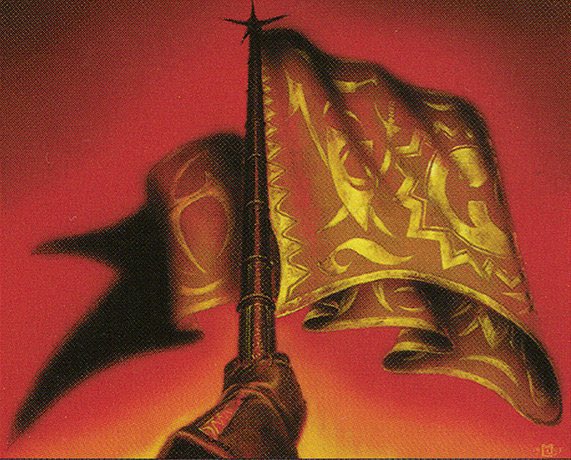 Today is day 115 of 365 of posting beautiful art featured in the Premodern format. #Premodern #PremodernMTG #MTGArt

Card: Jabari’s Banner 
Release: Weatherlight (1997)
Art by: Mark Harrison