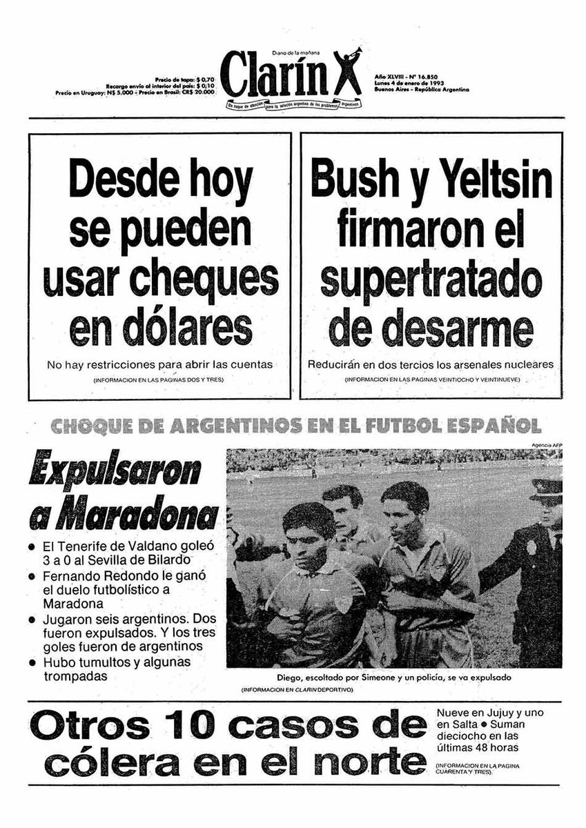 3/1/1993. #Tenerife 3 - #Sevilla 0.
Fernando Redondo, Ezequiel Castillo, Juan Pizzi (2 goles), Oscar Dertycia (gol) y Jorge Valdano (DT) en Tenerife; Diego Simeone, Diego Maradona y Carlos Bilardo (DT) en Sevilla.
transfermarkt.com.ar/cd-tenerife_se…