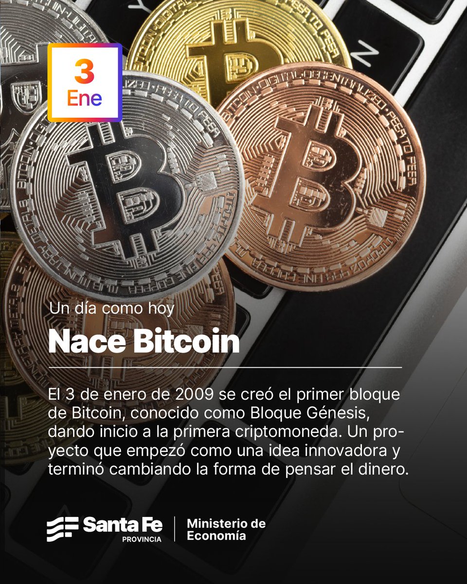 🪙 ¡Hoy hace 15 años nació Bitcoin! 🌍 Creado en 2009 por Satoshi Nakamoto,  es una criptomoneda descentralizada que permite transacciones digitales  seguras y anónimas sin intermediarios. 🏦 Cambiando el juego financiero  mundial.