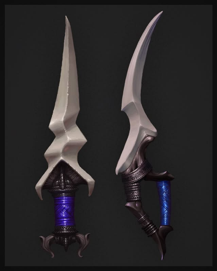 I designed this Fremen Crysknife 5 years ago and I'm finally sculpting it