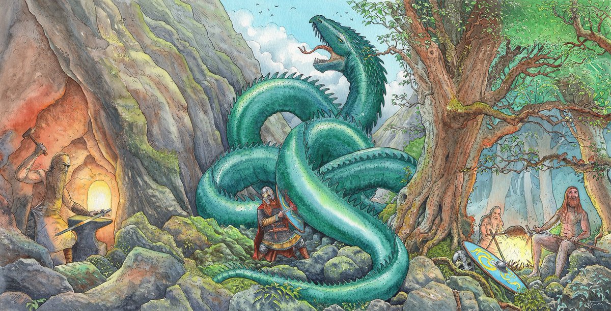 IdachiAzuza's tweet image. 'Sígurd, el Matadracs', de Wouter Florusse.
[artstation.com/artwork/k96K2]
#Sigurd #Fafnir #Gram #Regin #mitologianorrena #mitologianòrdica