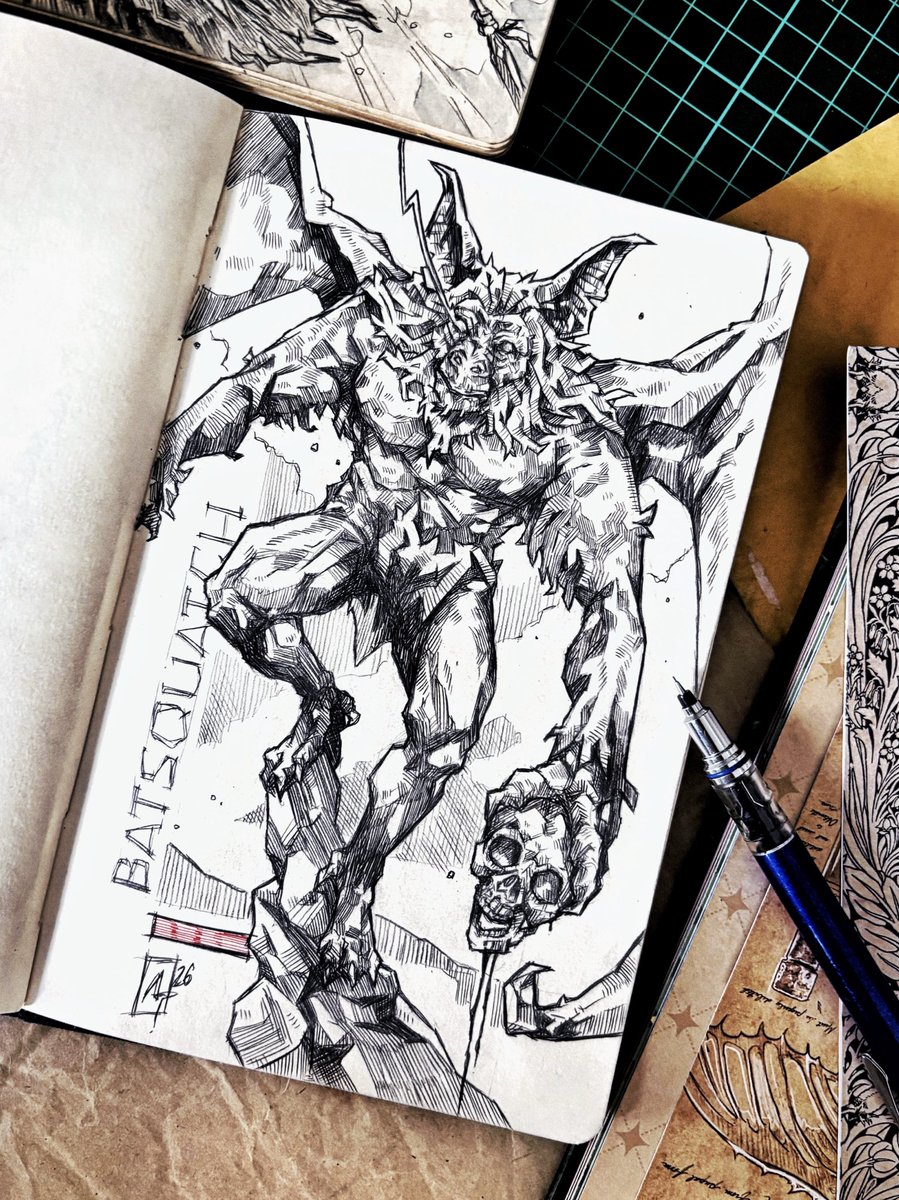 rinardytan's tweet photo. #creatuanary2026 batsquatch
•
I’m actually kinda motivated for creatuanary this year, and I hope it lasts until the end of the month. Fingers crossed! 🤞
•
•
#creaturedesign #batsquatch #cryptid #creatuanary https://t.co/iqupuqvqdf