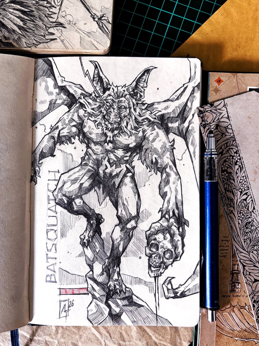 rinardytan's tweet photo. #creatuanary2026 batsquatch
•
I’m actually kinda motivated for creatuanary this year, and I hope it lasts until the end of the month. Fingers crossed! 🤞
•
•
#creaturedesign #batsquatch #cryptid #creatuanary https://t.co/iqupuqvqdf