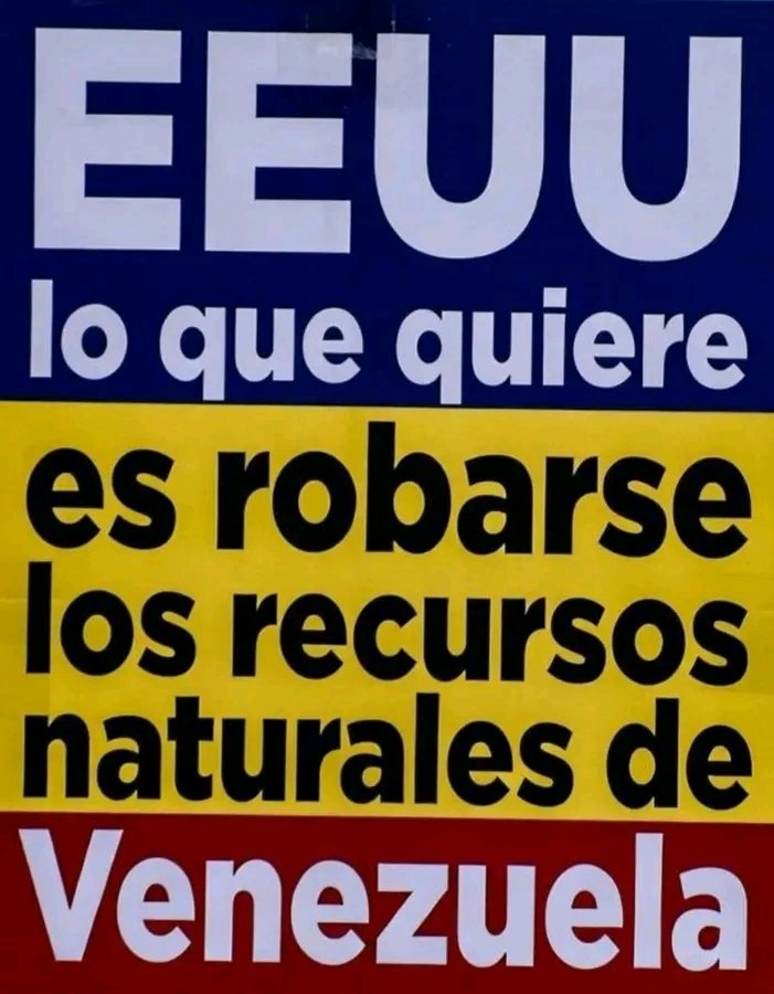 Es evidente. Los yanquis intentan teñir de lucha contra el narcotráfico sus pretensiones voraces de adueñarse de los recursos naturales de #Venezuela. #NoALaGuerra #ManosFueraDeVenezuela #CubaConVenezuela. <a href="/PartidoPCC/">Partido Comunista de Cuba</a> <a href="/AsambleaCuba/">Asamblea Nacional Cuba</a> <a href="/PresidenciaCuba/">Presidencia Cuba 🇨🇺</a> <a href="/GobiernoCuba/">Gobierno Cuba 🇨🇺</a> <a href="/GobiernoGranma/">GobiernoGranma</a>