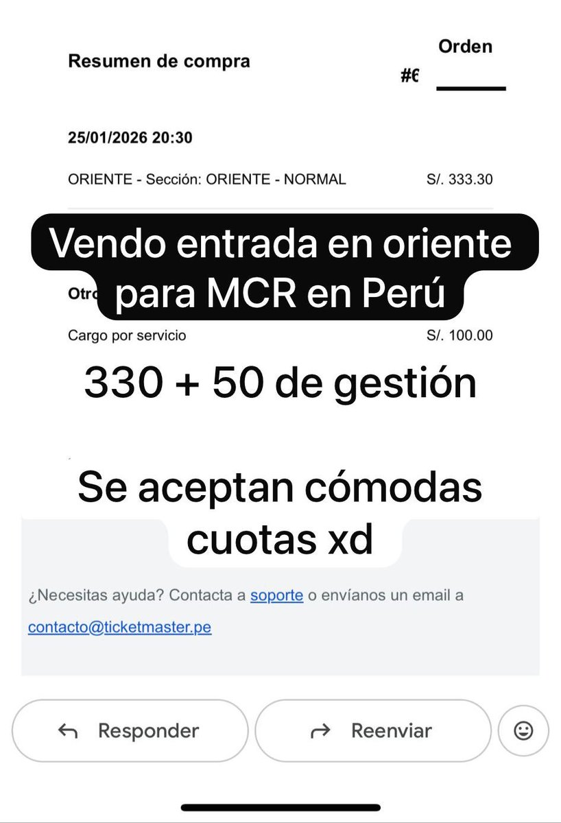 Vendo vendoooo #MCR #Peru