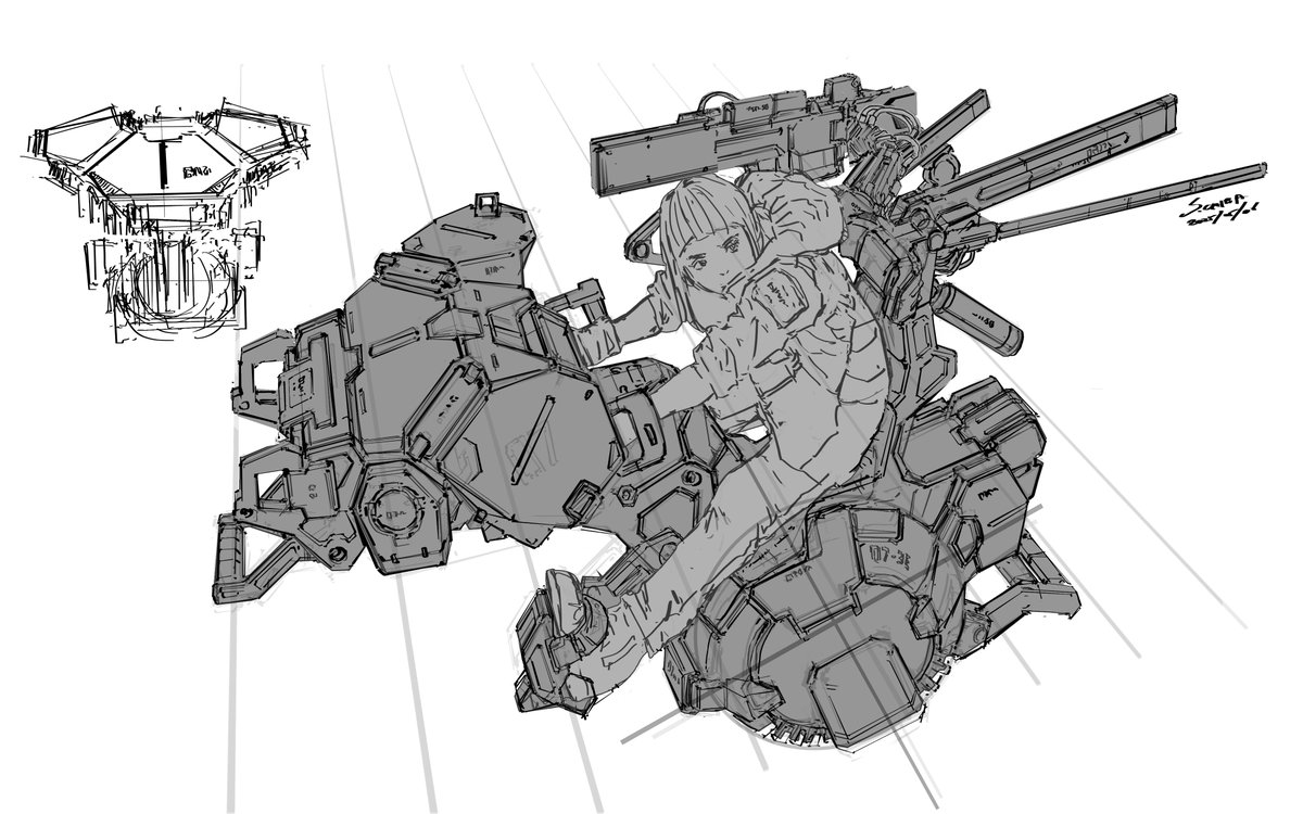 イラスト作成4 Base sketch