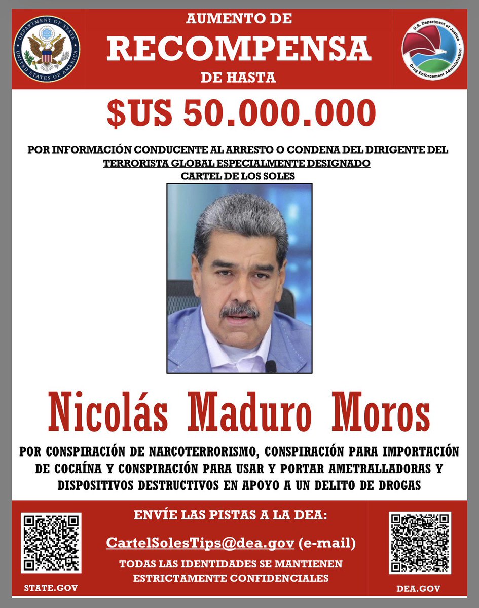 jorgerdelagala's tweet image. Apreciada Presidenta, Artículo 2(4) de la Carta de la ONU habla de uso de la fuerza entre Estados y de agresión militar, no de la ejecución de órdenes judiciales por delitos graves.

Nicolás Maduro tiene acusaciones, investigaciones y órdenes de captura internacionales desde hace