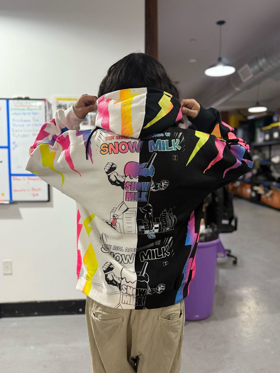 The Real Adventures Of Snow Milk Split Color Hoodie 📸 @iusa_k