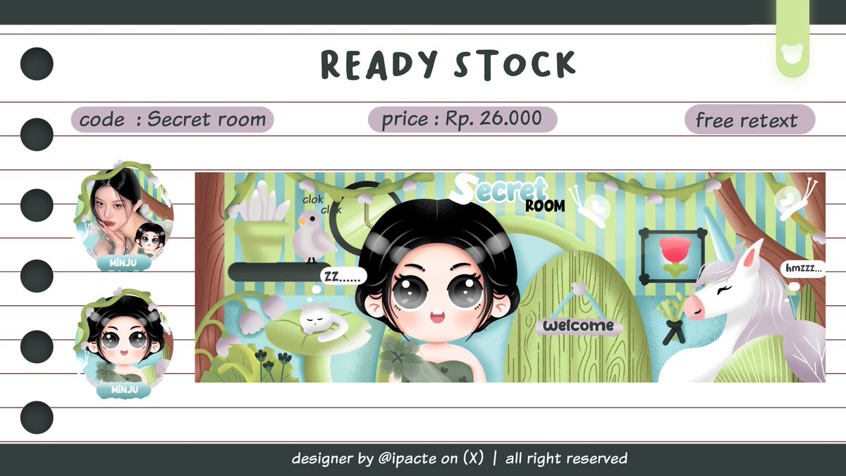 ipacte's tweet image. Help repost? Timaaci🫶🏻🩷

Aloo teman timun👋🏻 layout baruku 'Secret Room' akan OPTIP (OPen TItiPan)🙂‍↕️ bisa langsung isi from dari rep kolom optip di bawah atau melalui dm apipa yaaa! Dan tiga layout ini ufs ia. Price on pict🛍

#zonauang