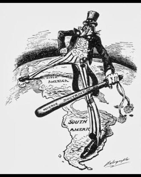 dirceu_mano's tweet photo. O big Stick dos USA voltou, idealizado por Roosevelt "fale manso e carregue um grande porrete". Trump precisa cuidar do seu quintal latino americano o teatro de operações é, libertar o sofrido povo venezuelano do ditador mas a verdade é, ter acesso as maiores reservas de petróleo https://t.co/zj2lvFgM3Y