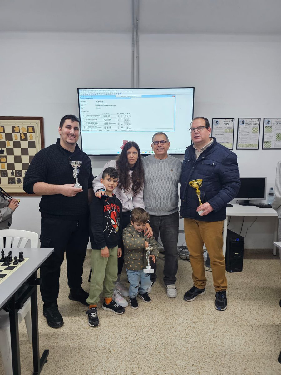 La sede del Club Ajedrez Coín se llenó de ilusión, sonrisas y mucho ajedrez con la celebración de su tradicional Torneo de Reyes, que volvió a demostrar que este club es, ante todo, una gran familia.
clubajedrezcoin.com/torneos-de-rey…
<a href="/DelegMalagaAjed/">Deleg Malaga Ajedrez</a> <a href="/Fadajedrez/">Fed Andaluza Ajedrez</a>