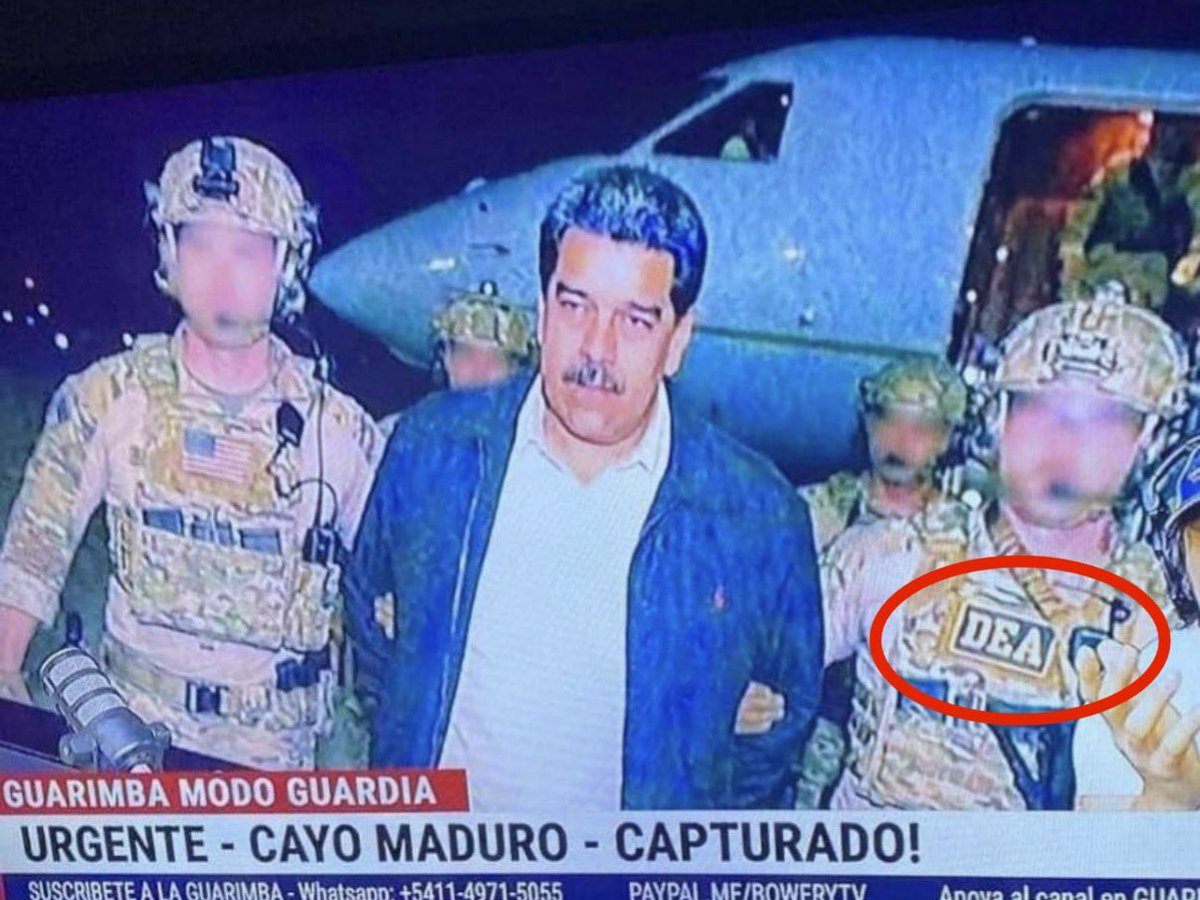 A new shows Maduro in the possession of U.S DEA officers.