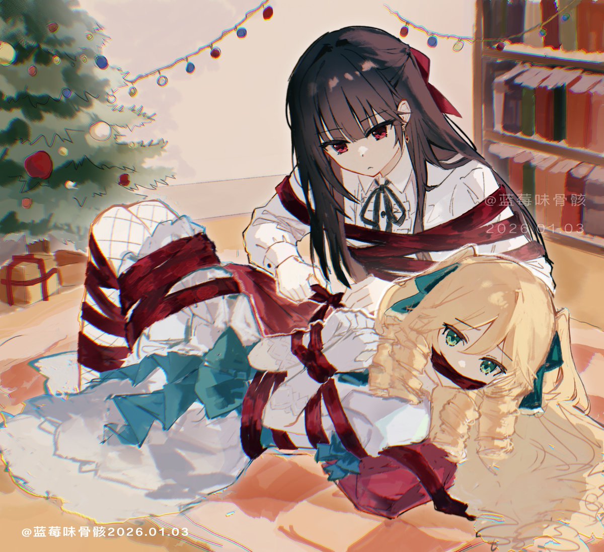 #魔術探偵・時崎狂三 #魔術探偵 #時崎狂三  #KurumiTokisaki #デート・ア・ライブ #date_a_live #DateALive  #date・a・live #栖空辺茉莉花 #时崎狂三 

结果新年第一张是去年没画完的圣诞节贺图hhh