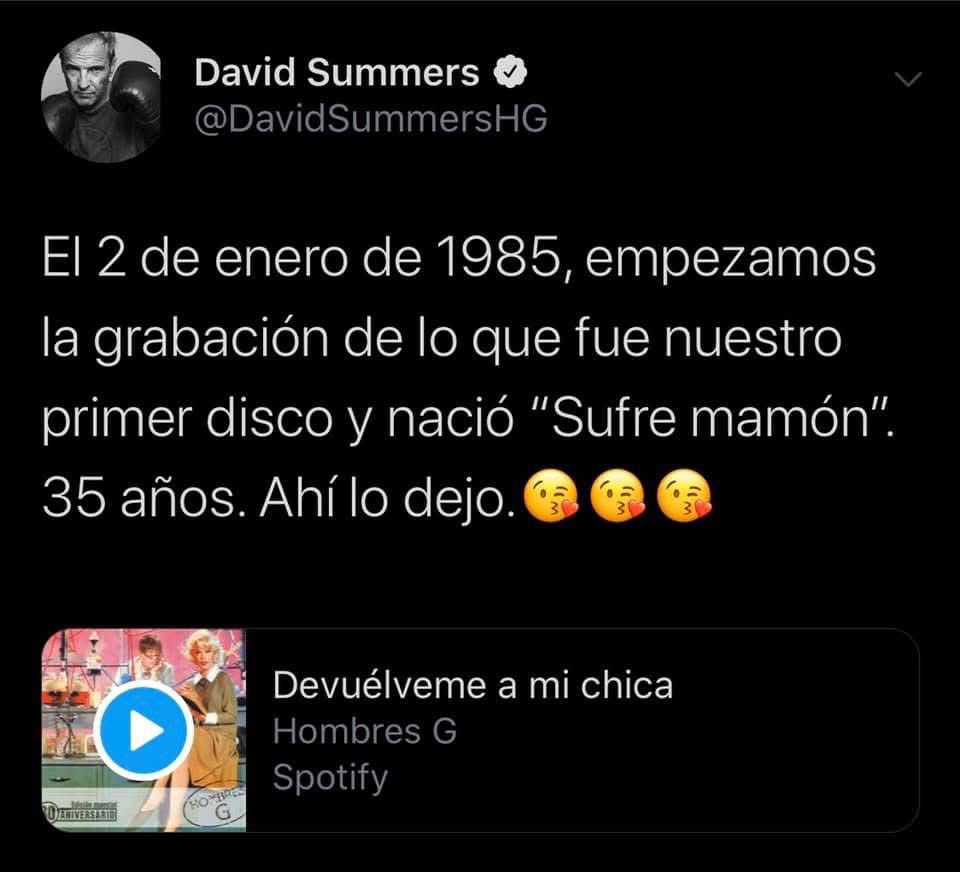 estamoslocosmty's tweet photo. Recuerdo!!… Y ya 41 años del “disco rosa” donde incluyeron una canción que marcaría a toda una generación ❤️❤️❤️🎸 📸 @23Myriam 👍
@HombresG 🎸 @DavidSummersHG  @Dani_Mezquita  @rafahg  @JaviMolinaHG @WallbigbandMuro @Jason_Paradise @ESQUIMALHG 
#sufremamon 😎 https://t.co/9a0IJg4BKU