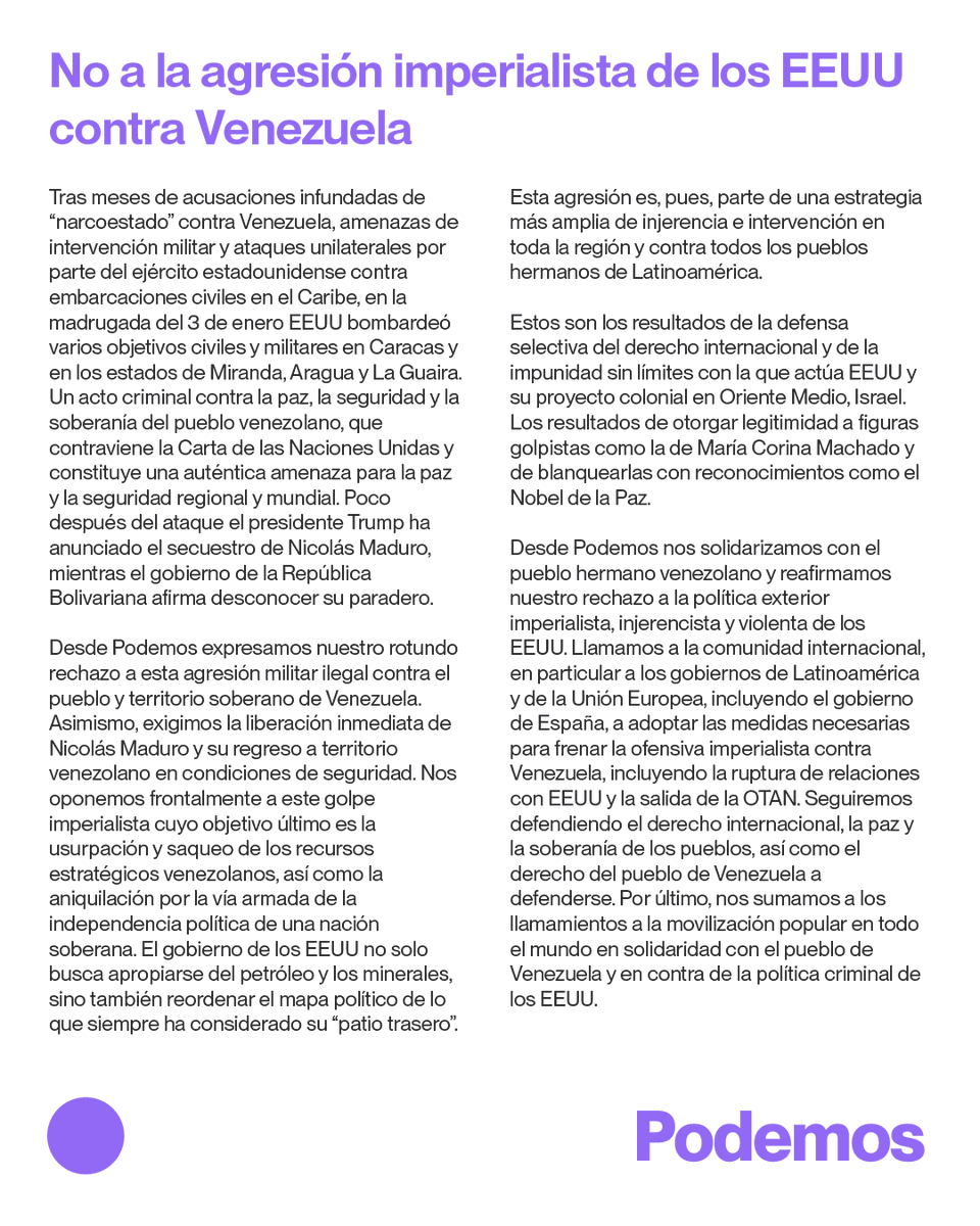 Podemos Internacional tweet media