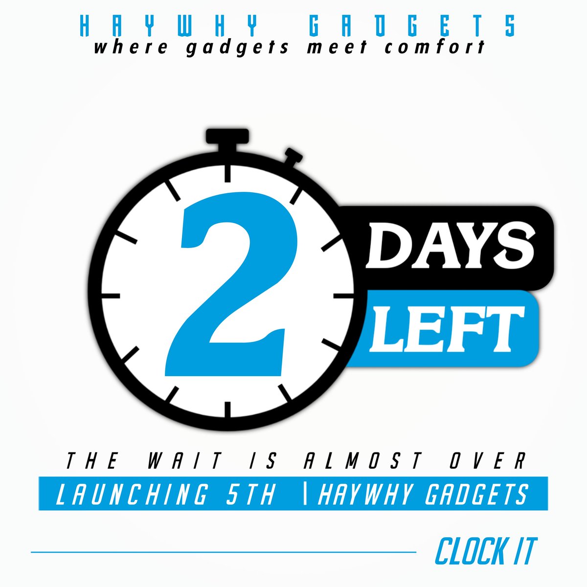 AjayiAy42172786's tweet image. 2 days left!

This year, upgrade your home &amp;amp; tech the smart way, haywhy's way 🔌🍳

 Launching on the 5th.... Clock it😉
Affordable • Reliable • Useful

#GadgetLaunch
#SmartLiving
#Haywhygadgets