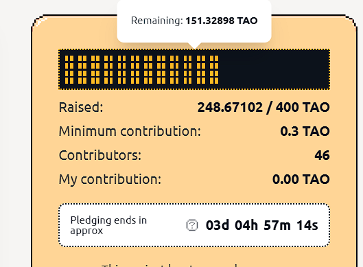 Lets keep this going up 🔥 :

app.bitstarter.ai/subnets/quasar/