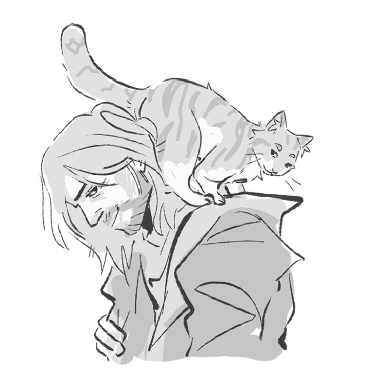 NEOBATSUIT's tweet image. Caleb and Frumpkin doodle I couldn't fit anywhere 

#TheMightyNein #CalebWidogast