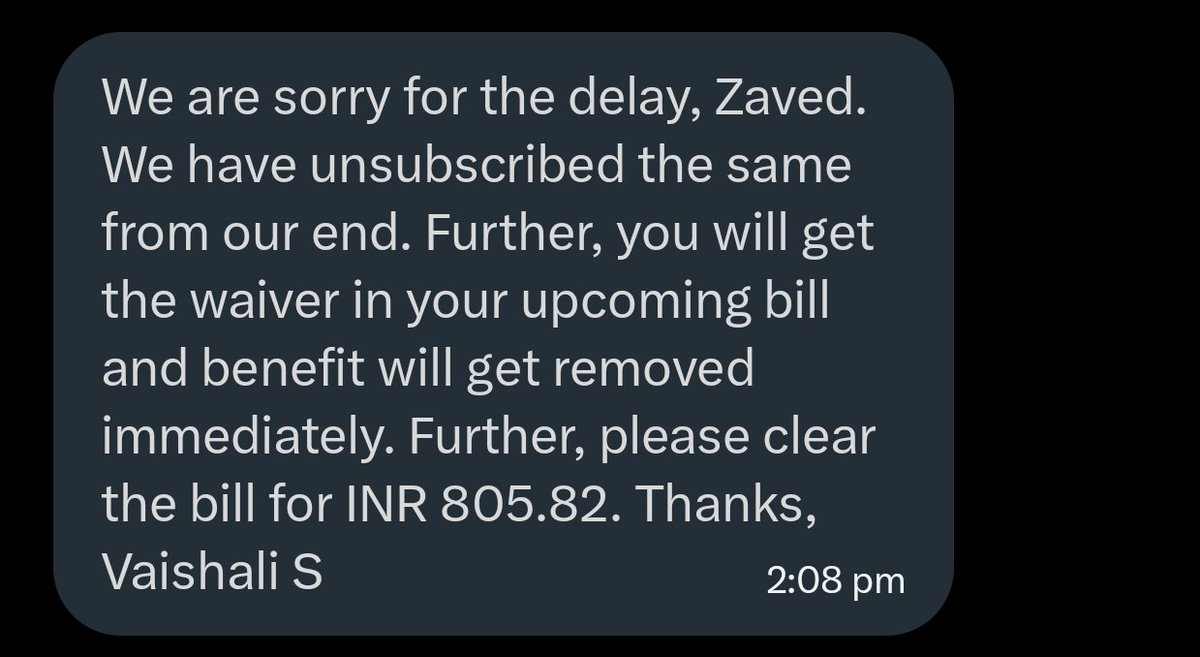 mFs <a href="/airtelindia/">airtel India</a> <a href="/Airtel_Presence/">Airtel Cares</a> 

I am using the same Wi-Fi service as before, yet I am being charged twice every month. I have raised this issue multiple times, but it remains unresolved. 

Kindly look into this urgently.

Time to switch <a href="/JioCare/">JioCare</a> <a href="/reliancejio/">Reliance Jio</a>