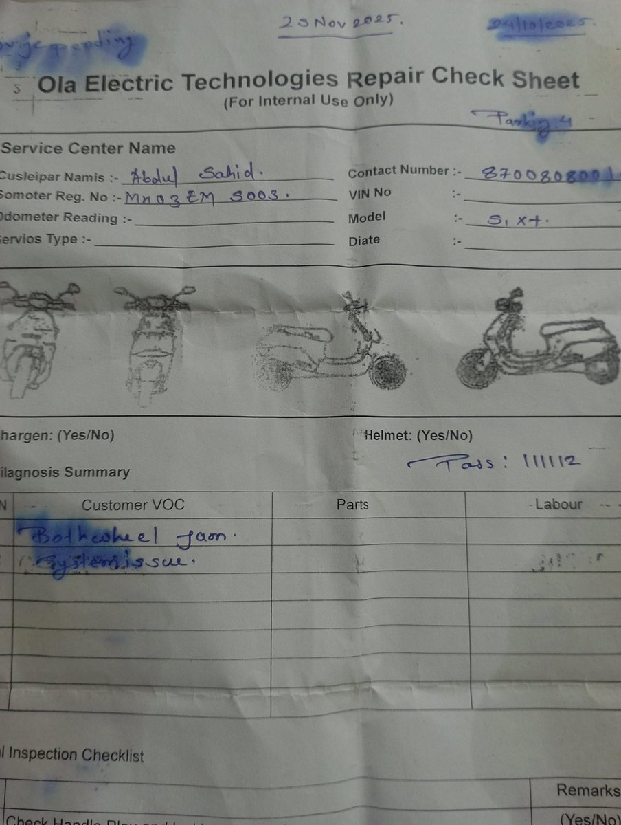 kaunabdul's tweet photo. @OlaElectric
I have submitted my Ola S1X+ in Thane Service Center on 24th October 2025 and they asked me to come again on 25th November to check the exact issue but since then the service center is closed even today it's not functioning.  it's more than 2 months now.. https://t.co/coq1DA5uON