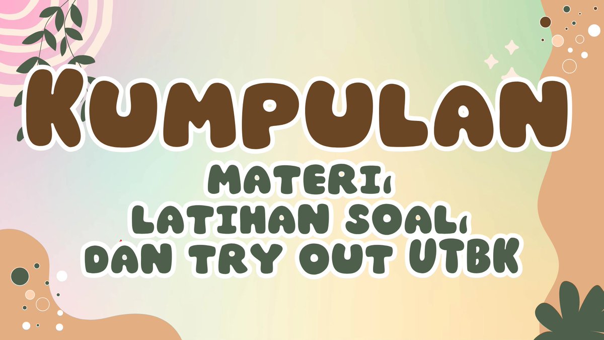 justtoolovable's tweet image. 🧵 UTBK THREAD
Kumpulan materi, latihan soal, dan try out UTBK yang aku dapatkan dari berbagai sumber dan grup belajar.
Semua aku share ulang untuk membantu teman-teman yang sedang berjuang UTBK.

Untuk pemilik link/drive terkait, izin ya aku bagikan di sini. Terima kasih 🙏