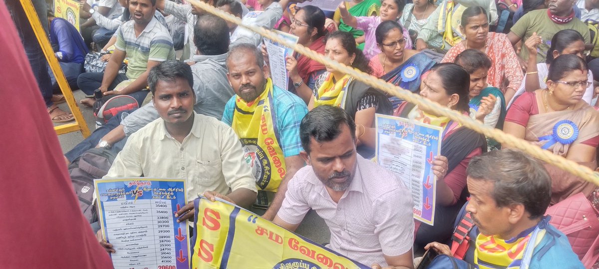 Rahulsures17704's tweet photo. @sstaemail @mkstalin @Anbil_Mahesh @CMOTamilnadu @TThenarasu சம வேலைக்கு சம ஊதியம் https://t.co/WwjK3yK0Ei