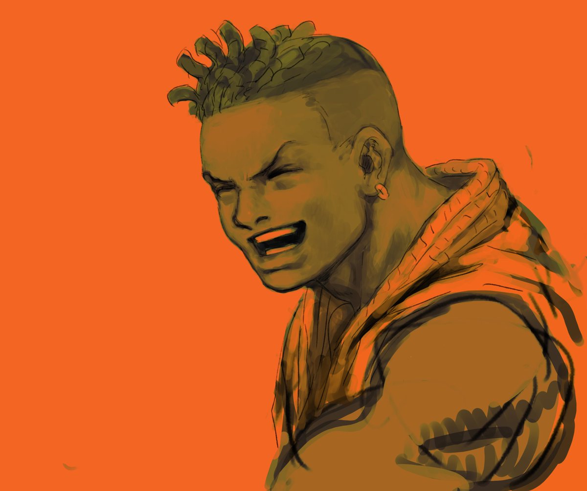 nbajambook's tweet image. Akiman's character art for Street Fighter III: 3rd Strike.