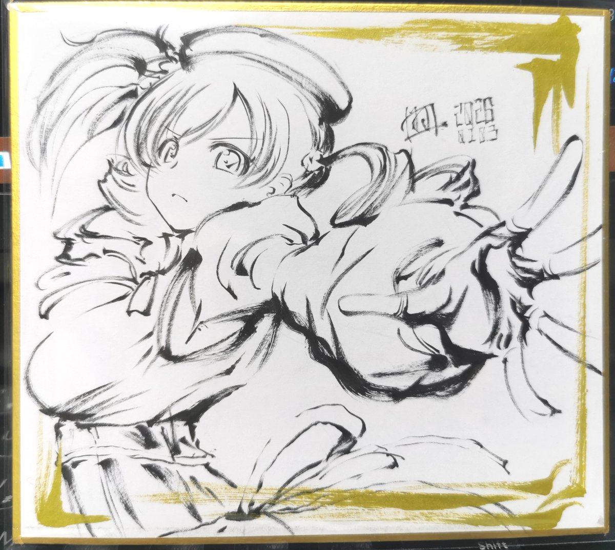 友人から頂いたマミさん色紙。絶対強い‼️