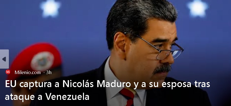 "Falta captura de López e hijos, Shitbaum y capos del Cártel de MORENA"
Trump libera a  hermanos de Venezuela de la MERDE.
Pronósticos cumplidos:
1. Captura de Maduro fallé por dos días
2. Partido de Verastegui no va  suceder.
3. Cero crecimiento en 2025, confirmado